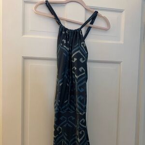 Blue Patterned Maxi Dress